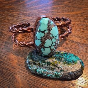 Turquoise and Copper Women's Bracelet
